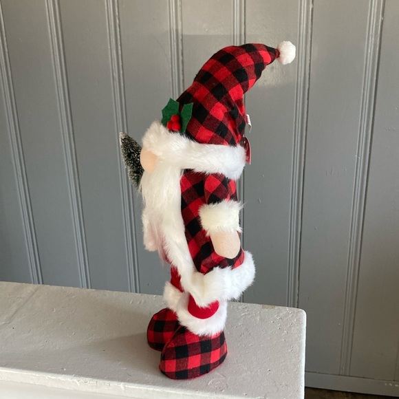NWT 18” Red & Black Buffalo Check Holiday Santa  Gnome Decoration w/ - Picture 11 of 17